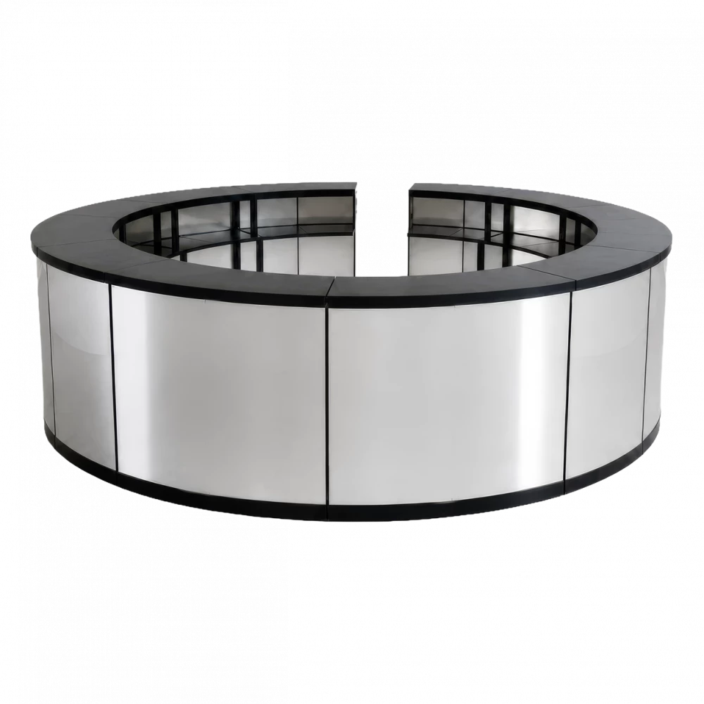 Round Mirror Bar (Silver) Full