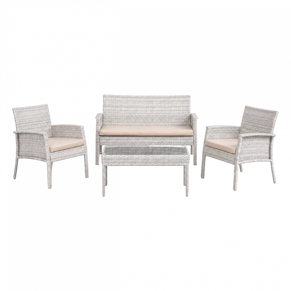 4 Seat Rattan Furniture Set Hire