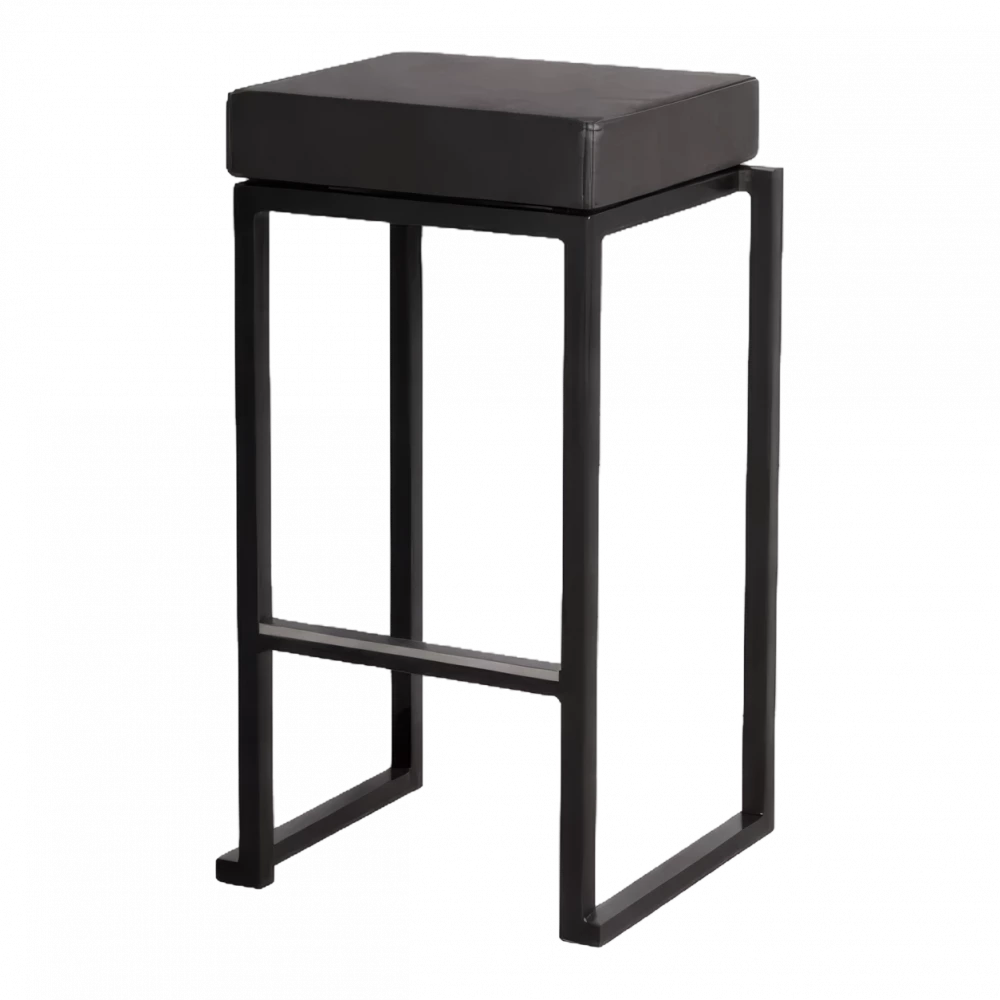 Black Cubic Bar Stool