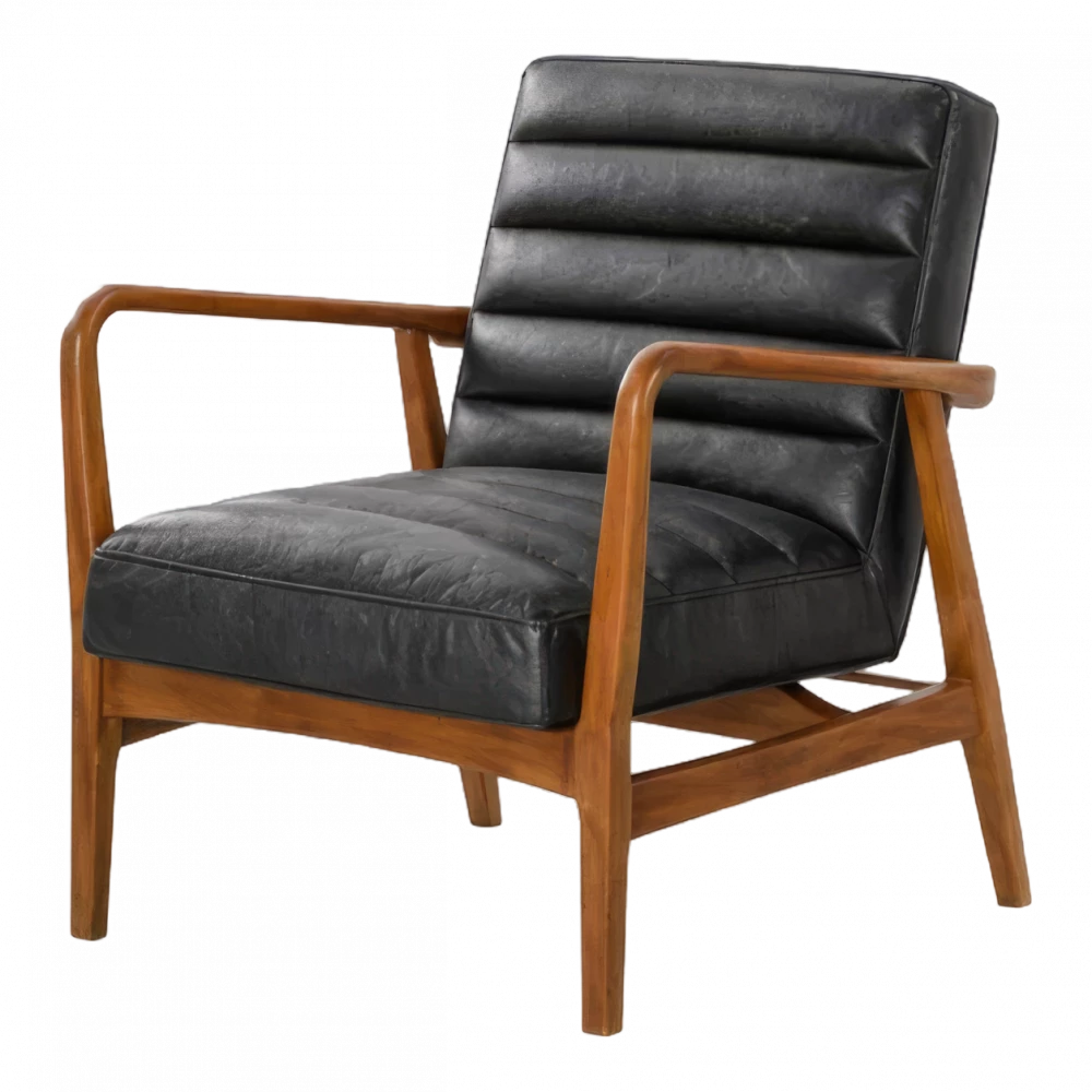 Downtown Leather Armchair (Black)