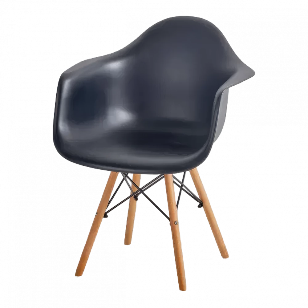 Black Eames Chair (Arms)