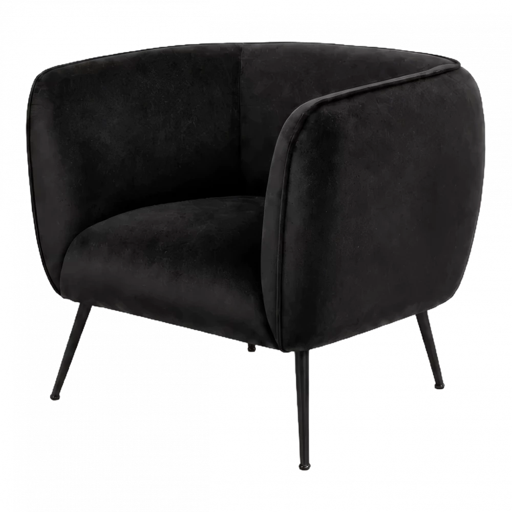 Black Lush Armchair