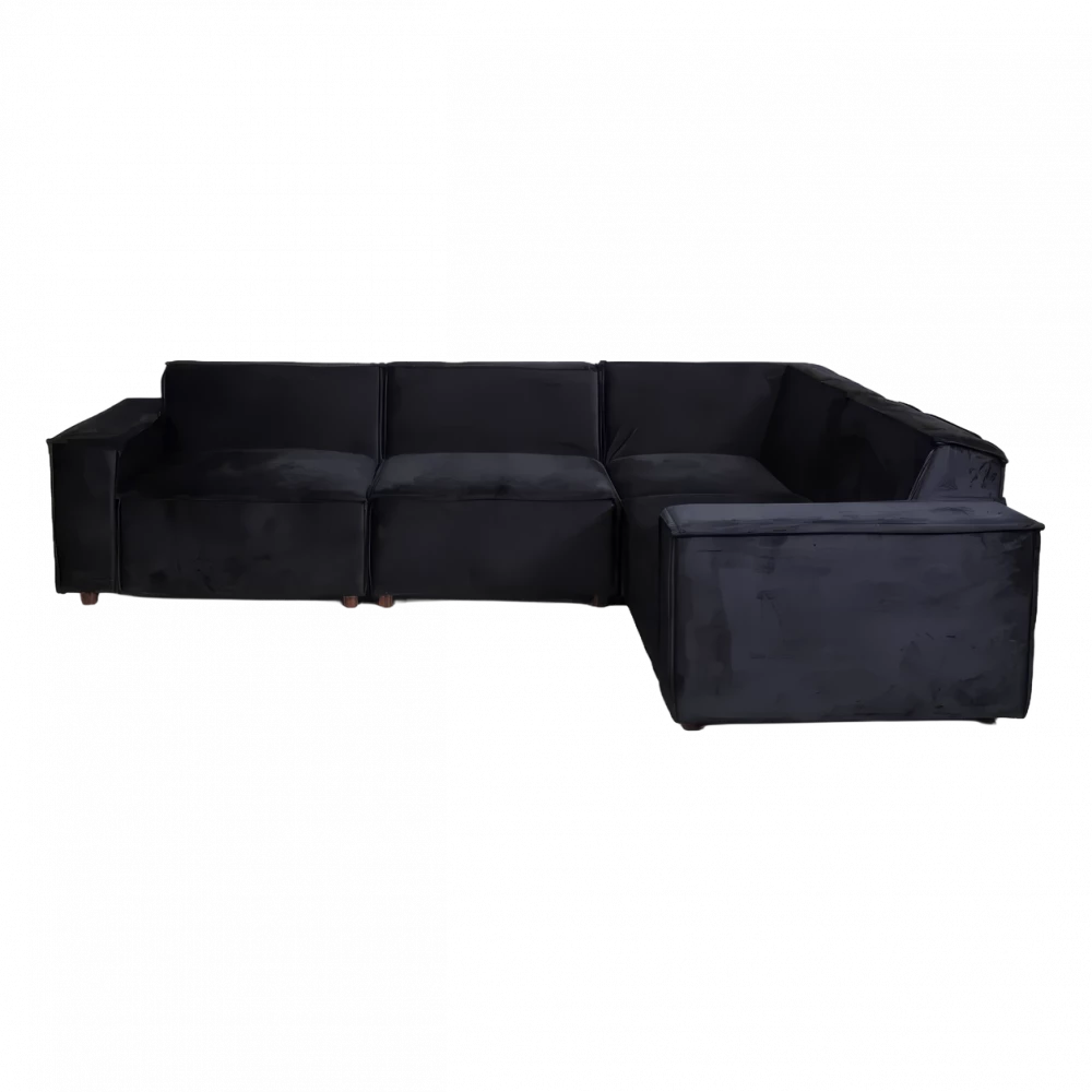 Black Modular Sofa (L Shape)