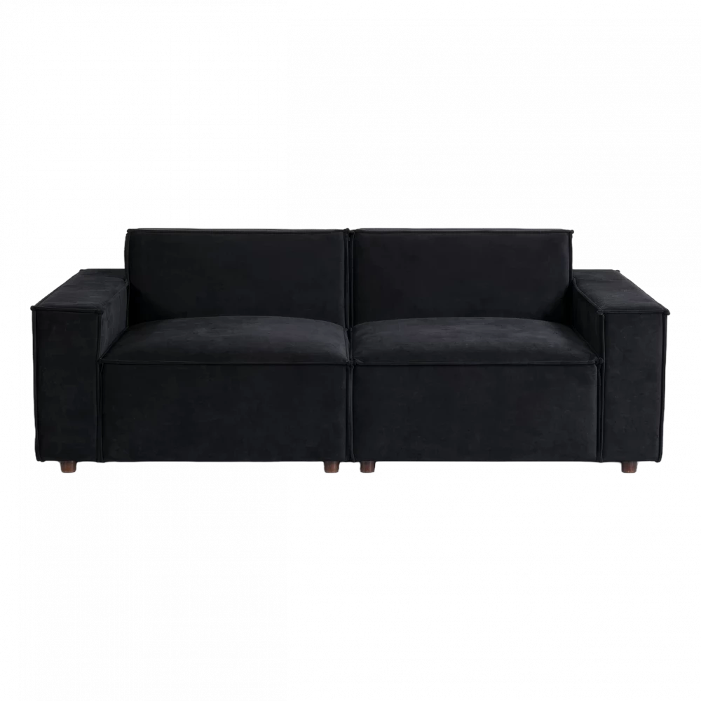 Black Modular Sofa (2 Piece)