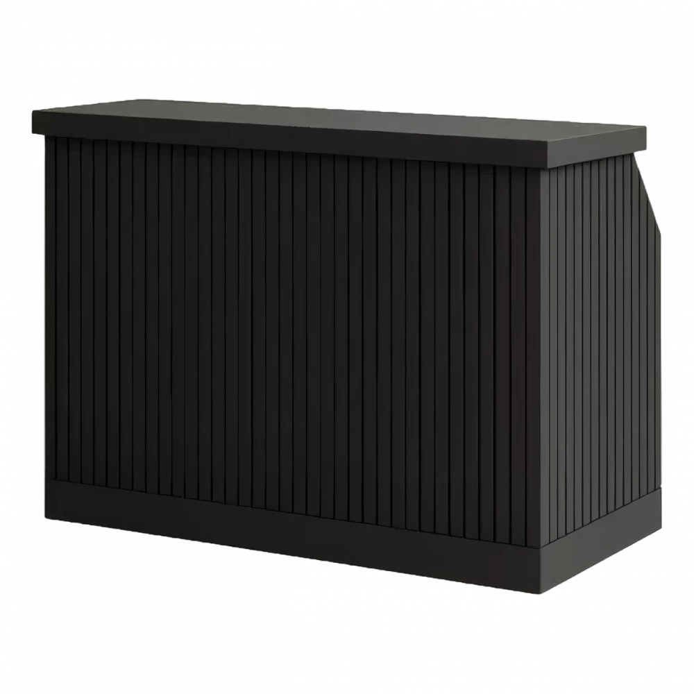 Black Slatted Bar Hire