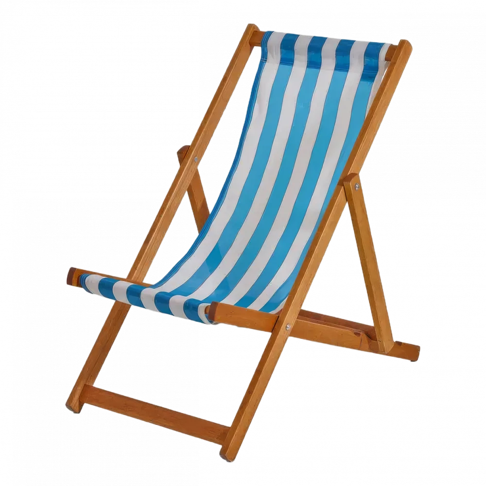 Blue Stripes Deck Chair Hire