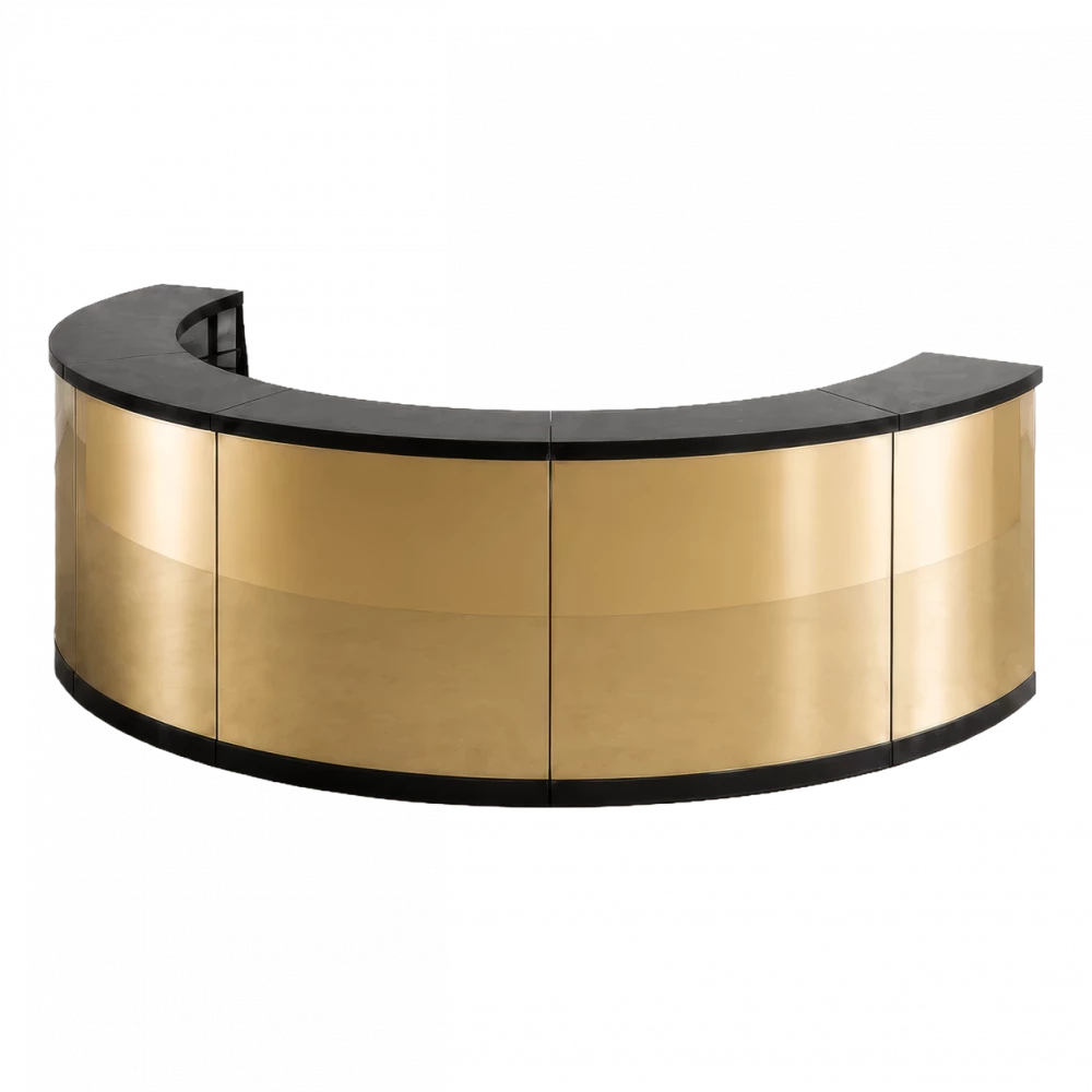 Round Mirror Bar (Gold) Half