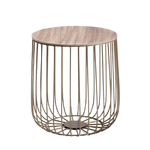 Gold Birdcage Side Table