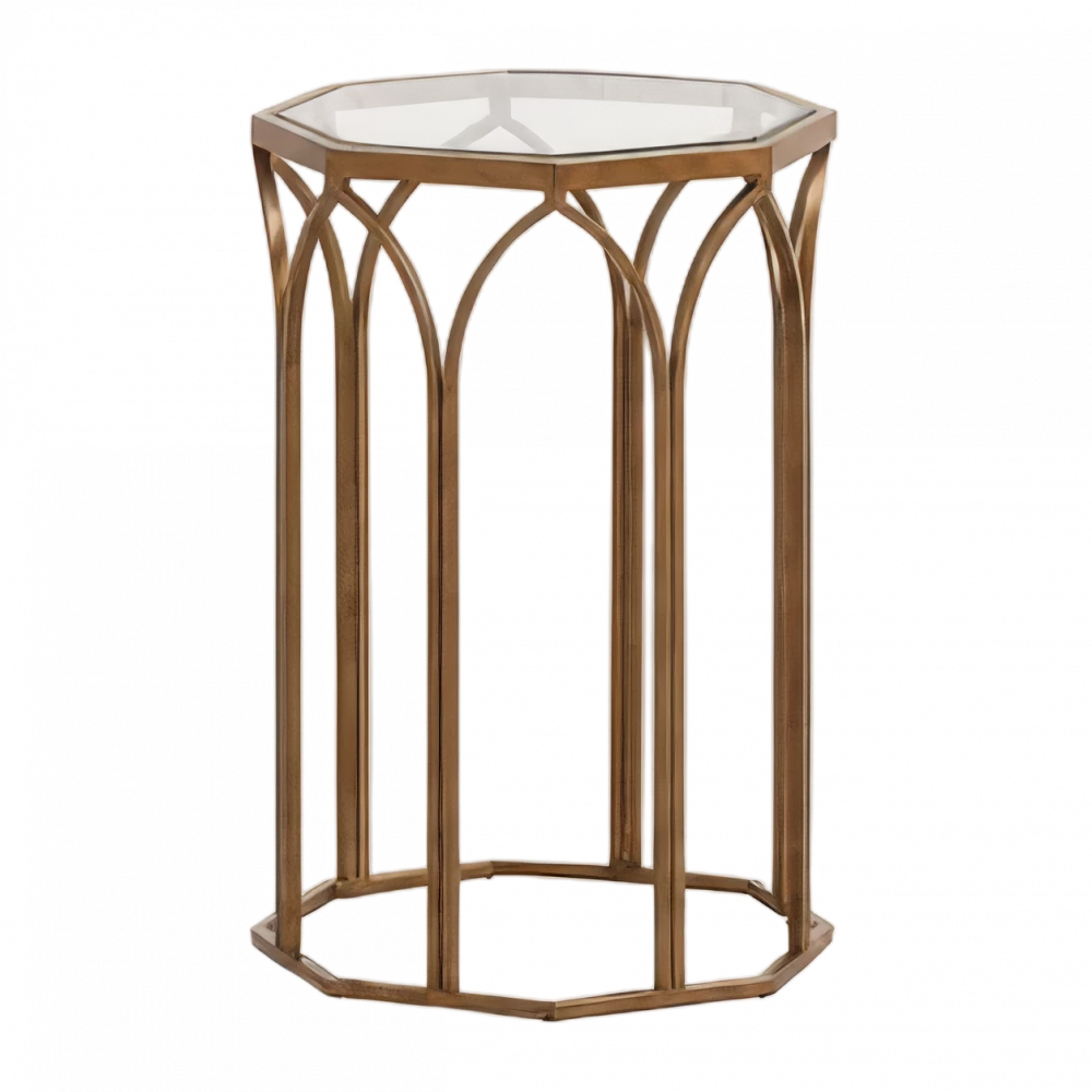 Gold Birdcage Side Table