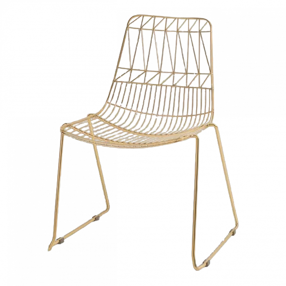 Gold Simplicity Wire Chair Hire
