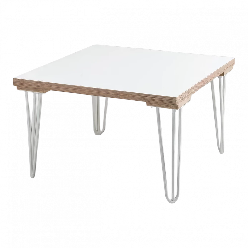 White Scandi Side Table Hire