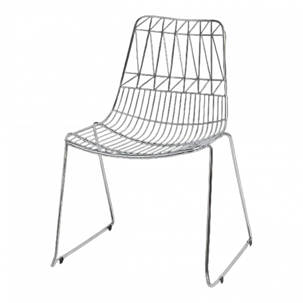 Silver Simplicity Wire Chair Hire