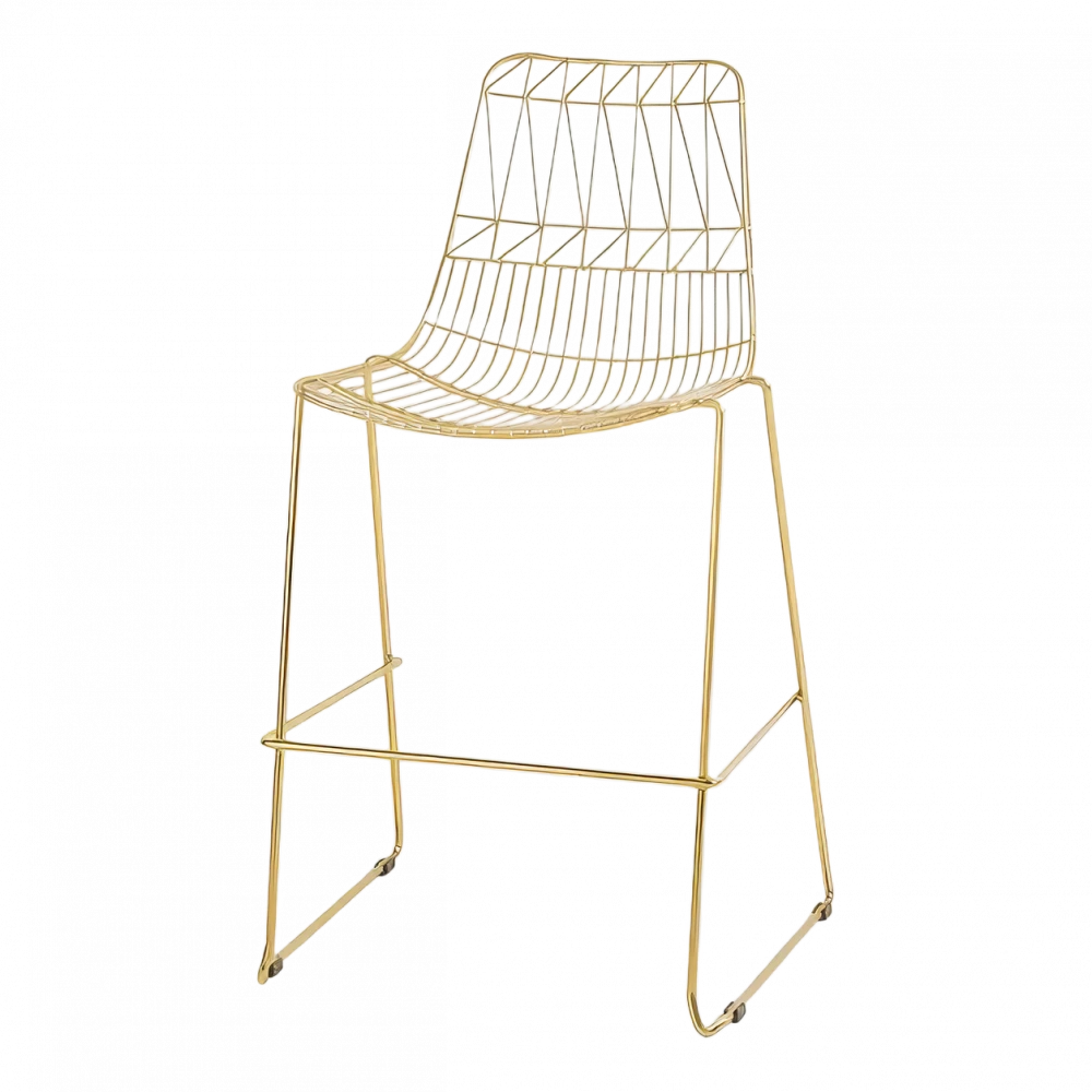 Gold Simplicity Wire Bar Stool Hire