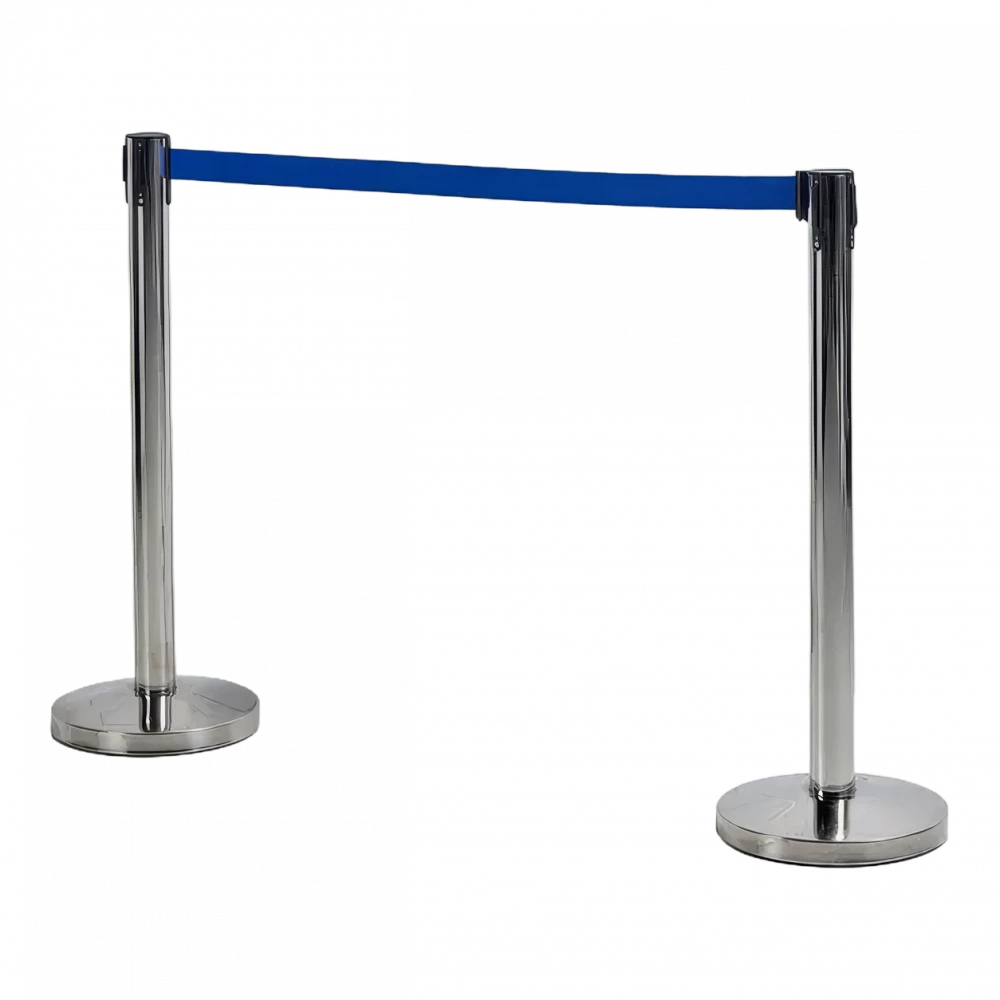 Blue Strap Retractable Barrier Hire