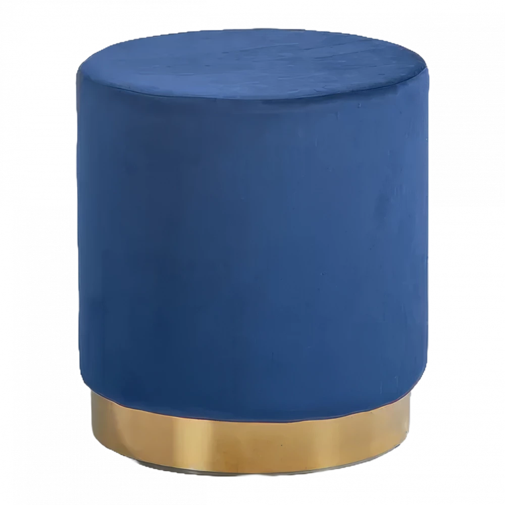 Blue Velvet Paris Pouffe Hire