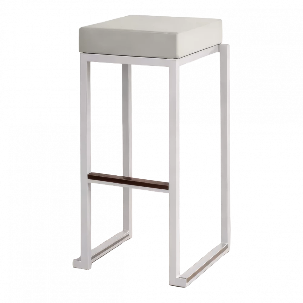 White Cubic Bar Stool