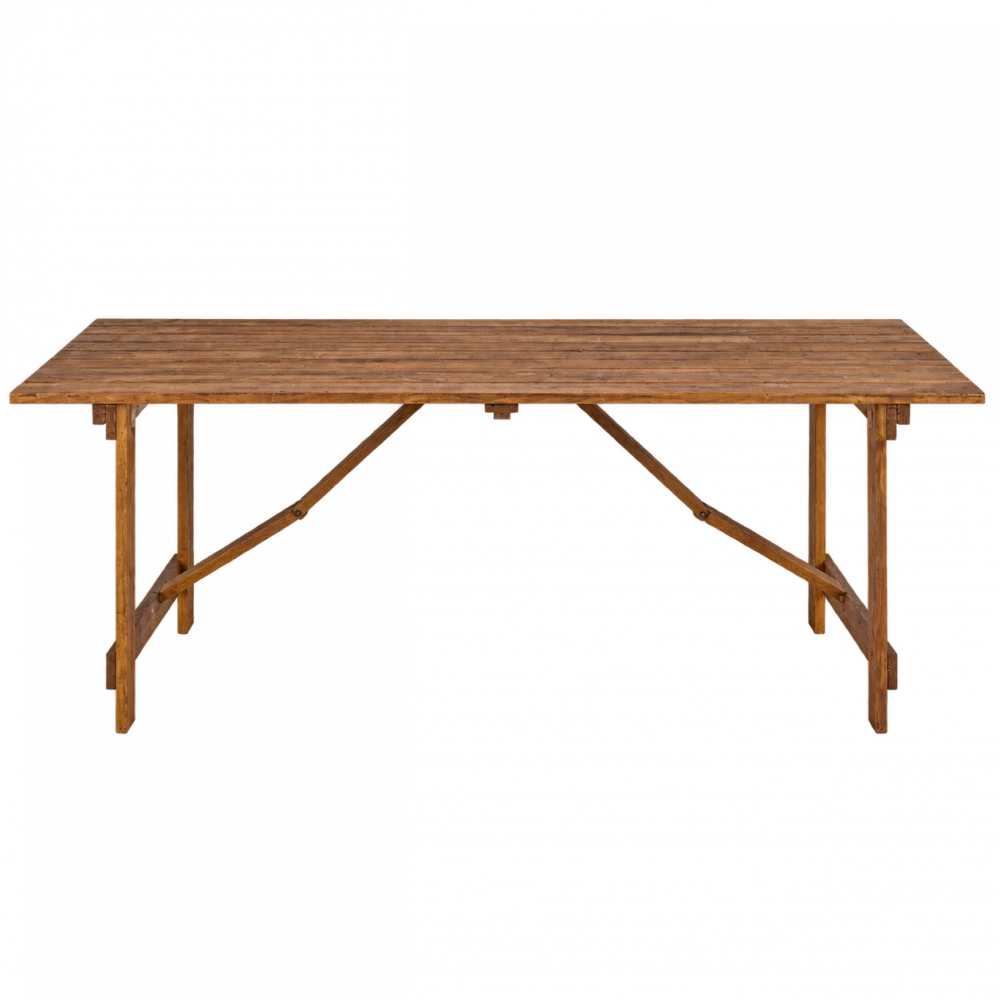Wide Vintage Trestle Table Hire