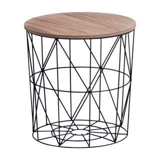 Round Black Cage Side Table Hire