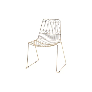 Gold Simplicity Wire Chair Hire